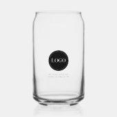 Aangepaste gepersonaliseerde logo en tekst blikvorm glas (Voorkant)