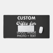 Aangepaste Gepersonaliseerde Lood Grijs Desk Mat (Keyboard & Muis)