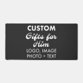 Aangepaste Gepersonaliseerde Lood Grijs Desk Mat (Voorkant)