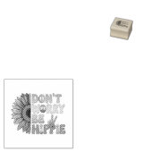 Aangepaste Gepersonaliseerde Luiaard Vrede Hippie Rubberstempel (Gestempeld)