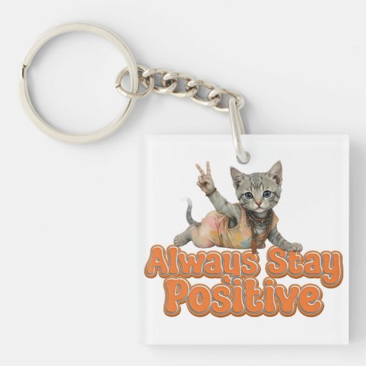 Aangepaste Gepersonaliseerde Luiaard Vrede Hippie Sleutelhanger (voorkant)