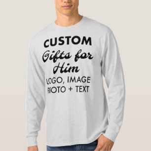 Aangepaste gepersonaliseerde Mannen Ash Grey T-shi T-shirt