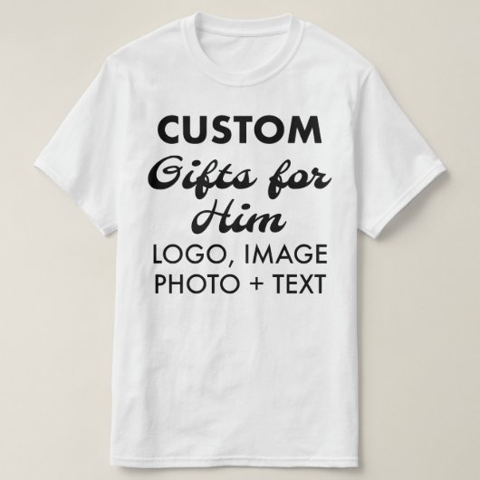 Aangepaste gepersonaliseerde Mannen Budget Wit T-S T-shirt (Design voorkant)