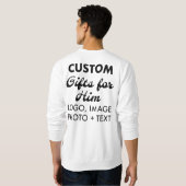 Aangepaste gepersonaliseerde Mannen Sweatshirt - B (Achterkant volledig)
