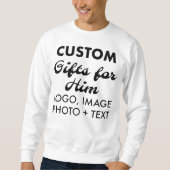 Aangepaste gepersonaliseerde Mannen Wit Sweatshirt (Voorkant)