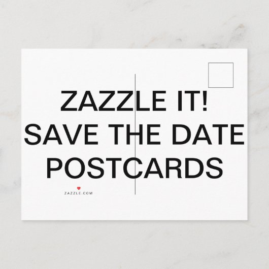 Aangepaste gepersonaliseerde matte Save the Date B Aankondigingskaart (Achterkant)