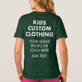 Aangepaste gepersonaliseerde MEISJES T-SHIRT - FOR (Achterkant)