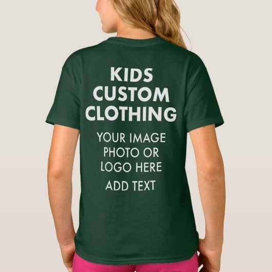 Aangepaste gepersonaliseerde MEISJES T-SHIRT - FOR (Achterkant)