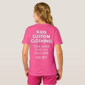 Aangepaste gepersonaliseerde MEISJES T-SHIRT - WOW (Achterkant volledig)