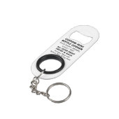 Aangepaste gepersonaliseerde Mini Bottle Opener w Flessenopener (Achterkant Gekanteld)