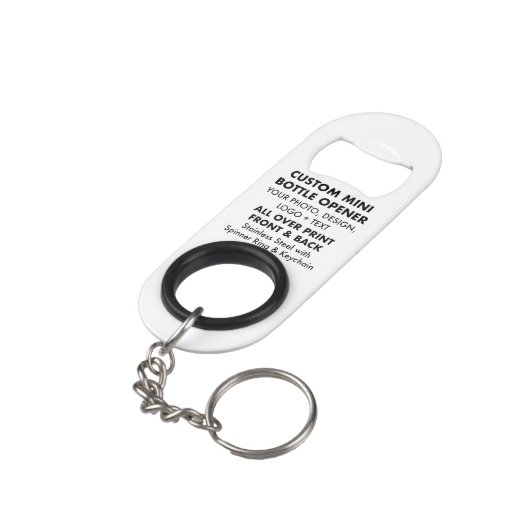 Aangepaste gepersonaliseerde Mini Bottle Opener w  Mini Flessenopener (Achterkant Gekanteld)
