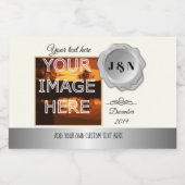 Aangepaste gepersonaliseerde mini mousserende wijn sparkling wijnetiket (Enkel label)