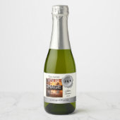 Aangepaste gepersonaliseerde mini mousserende wijn sparkling wijnetiket (Voorkant)