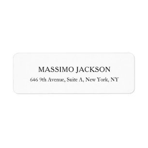 Aangepaste gepersonaliseerde minimalistische adres etiket