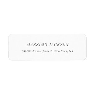 Aangepaste gepersonaliseerde minimalistische adres etiket