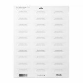 Aangepaste gepersonaliseerde minimalistische adres etiket (Full Sheet)