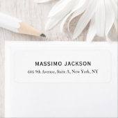 Aangepaste gepersonaliseerde minimalistische adres etiket (Insitu)