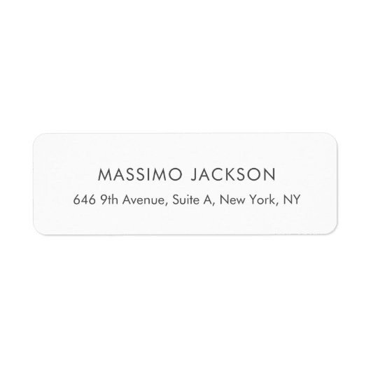 Aangepaste gepersonaliseerde minimalistische adres etiket (Voorkant)
