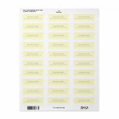Aangepaste gepersonaliseerde minimalistische adres etiket (Full Sheet)