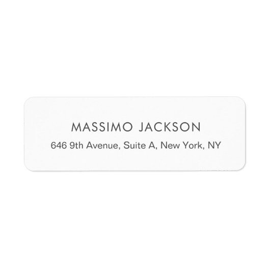 Aangepaste gepersonaliseerde minimalistische adres etiket (Voorkant)