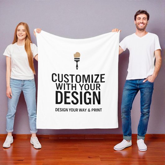 Aangepaste gepersonaliseerde minimalistische bedri fleece deken