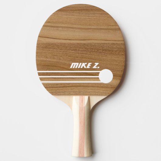 Aangepaste gepersonaliseerde moderne lettertype na tafeltennisbatje (Voorkant)