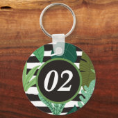 Aangepaste gepersonaliseerde Moderne Minimale Sleu Sleutelhanger (Voorkant)