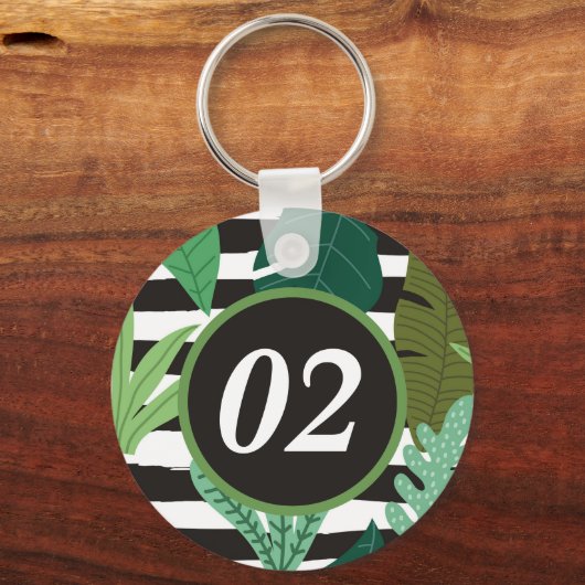 Aangepaste gepersonaliseerde Moderne Minimale Sleu Sleutelhanger (Voorkant)