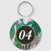 Aangepaste gepersonaliseerde Moderne Minimale Sleu Sleutelhanger (Voorkant)