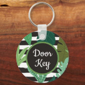 Aangepaste gepersonaliseerde Moderne Minimale Sleu Sleutelhanger (Voorkant)