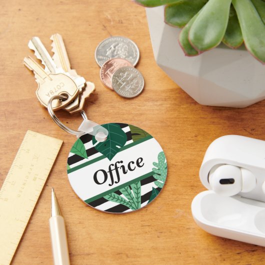 Aangepaste gepersonaliseerde Moderne Minimale Sleu Sleutelhanger (Bureau)