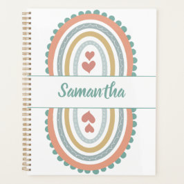 Aangepaste / gepersonaliseerde moderne regenboogpl planner