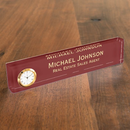 Aangepaste gepersonaliseerde moderne zakelijke Kan Naambordje (Zijkant)