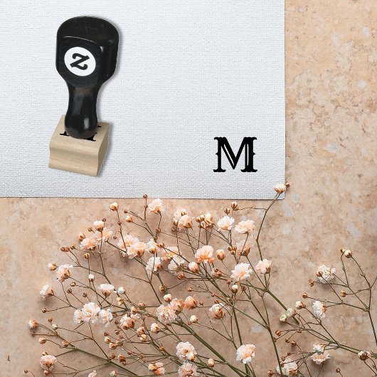 Aangepaste gepersonaliseerde Monogram Initiaal enk Rubberstempel