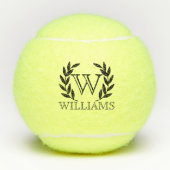 Aangepaste gepersonaliseerde Monogram & Naam Tennisballen (Voorkant)