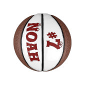Aangepaste Gepersonaliseerde Naam En Nummer Basketbal (Verticaal)