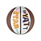 Aangepaste Gepersonaliseerde Naam En Tekst Basketbal (Verticaal)
