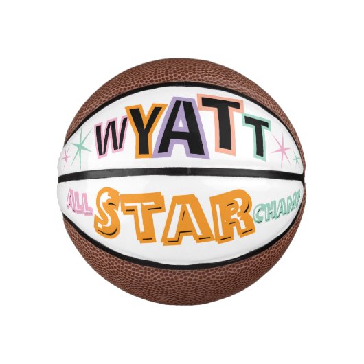 Aangepaste Gepersonaliseerde Naam En Tekst Basketbal (Voorkant)