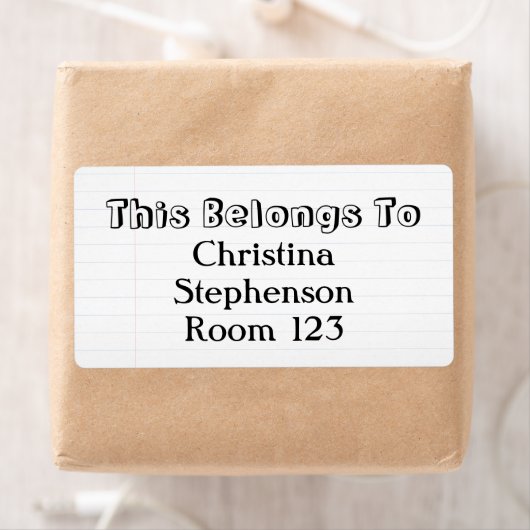 Aangepaste gepersonaliseerde naam Grote Bookplate/ Etiket (Insitu)