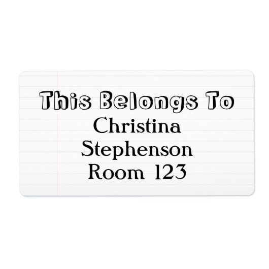 Aangepaste gepersonaliseerde naam Grote Bookplate/ Etiket (Voorkant)