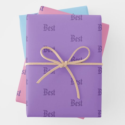 Aangepaste gepersonaliseerde naam inpakpapier set (In situ)
