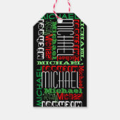 Aangepaste gepersonaliseerde naam Kinder kerst Cadeaulabel (Voorkant)