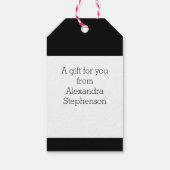 Aangepaste gepersonaliseerde naam Kinder kerst Cadeaulabel (Achterkant)