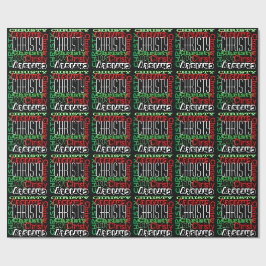 Aangepaste gepersonaliseerde naam Kinder kerst Cadeaupapier (Vlak)