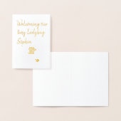 Aangepaste/gepersonaliseerde naam Ladybug Meisje B Folie Kaarten (Display)