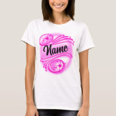 Aangepaste gepersonaliseerde naam Roze T-shirt (Voorkant)