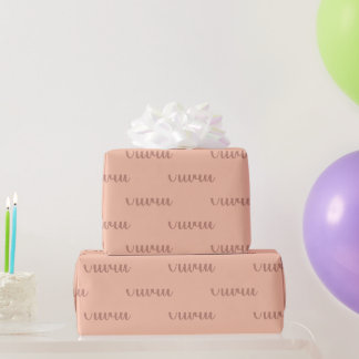 Aangepaste gepersonaliseerde naam Schattige Roos G Cadeaupapier