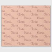 Aangepaste gepersonaliseerde naam Schattige Roos G Cadeaupapier (Vlak)