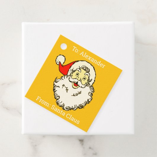 Aangepaste gepersonaliseerde naam Sinaasappel Sint Bedankjes Labels (In situ)