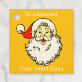 Aangepaste gepersonaliseerde naam Sinaasappel Sint Bedankjes Labels (Voorkant)